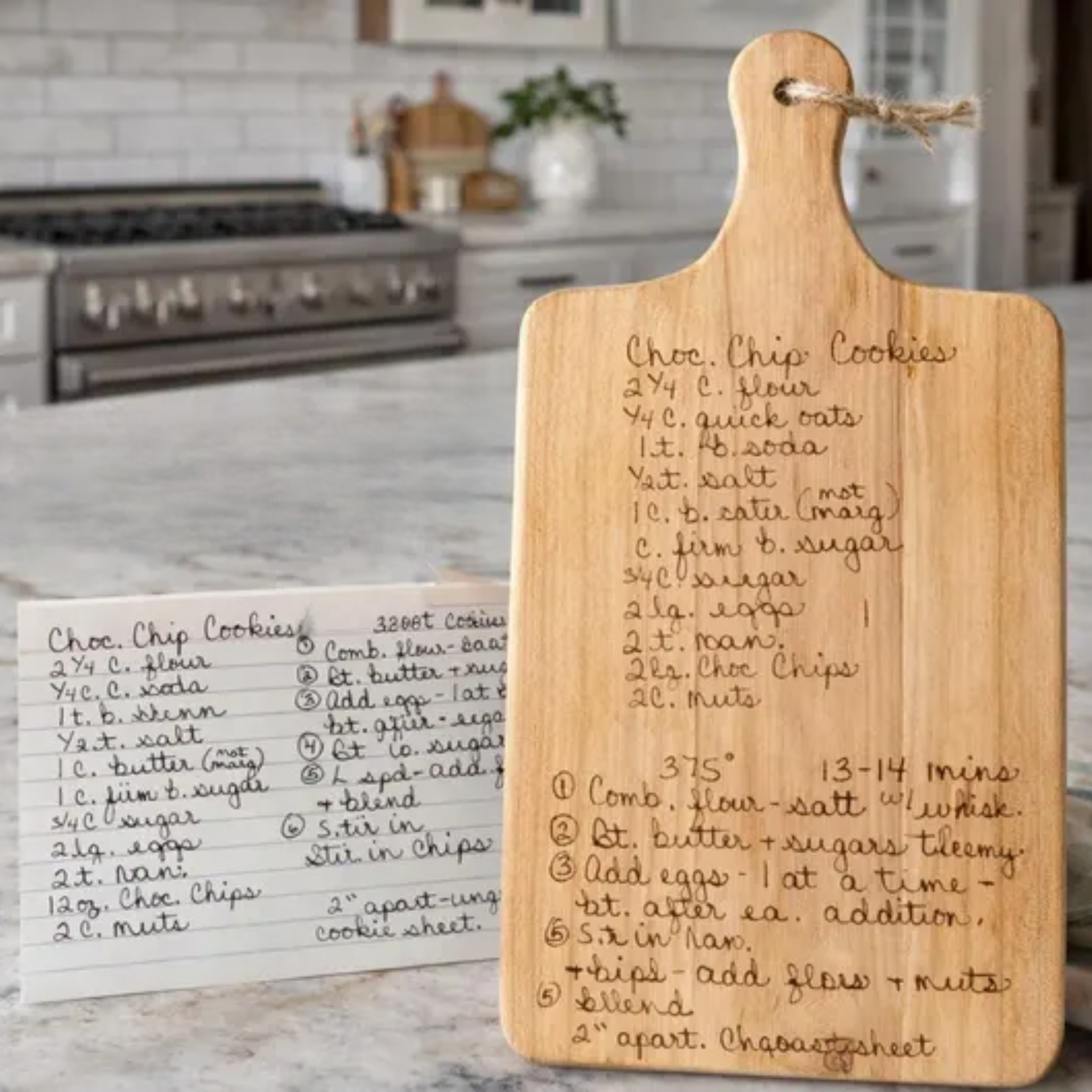 Heirloom Handwritten Recipe Engraved Board