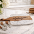 Personalized Marble Serving Board & Knife Set
