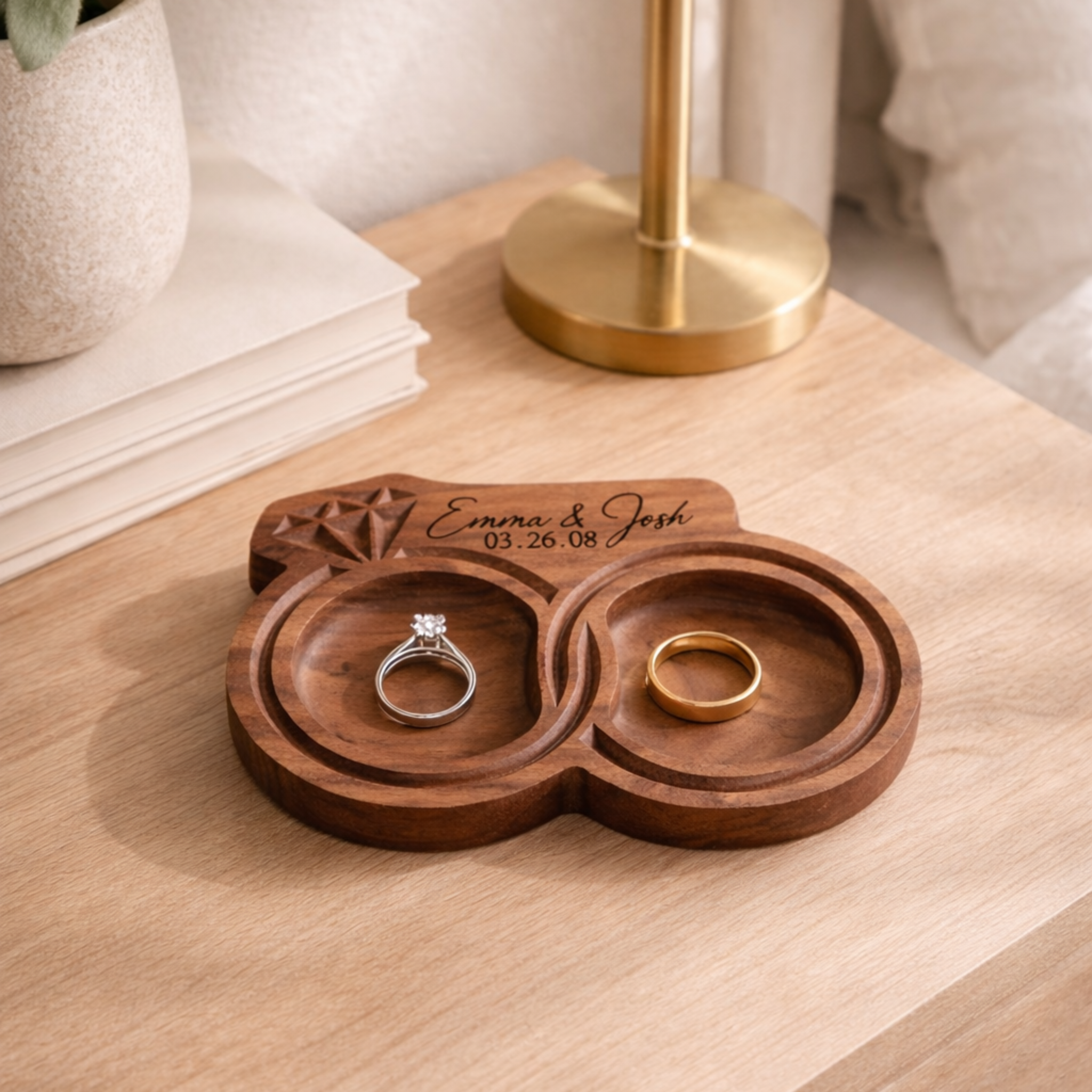 Personalized Wedding Ring & Jewelry Holder