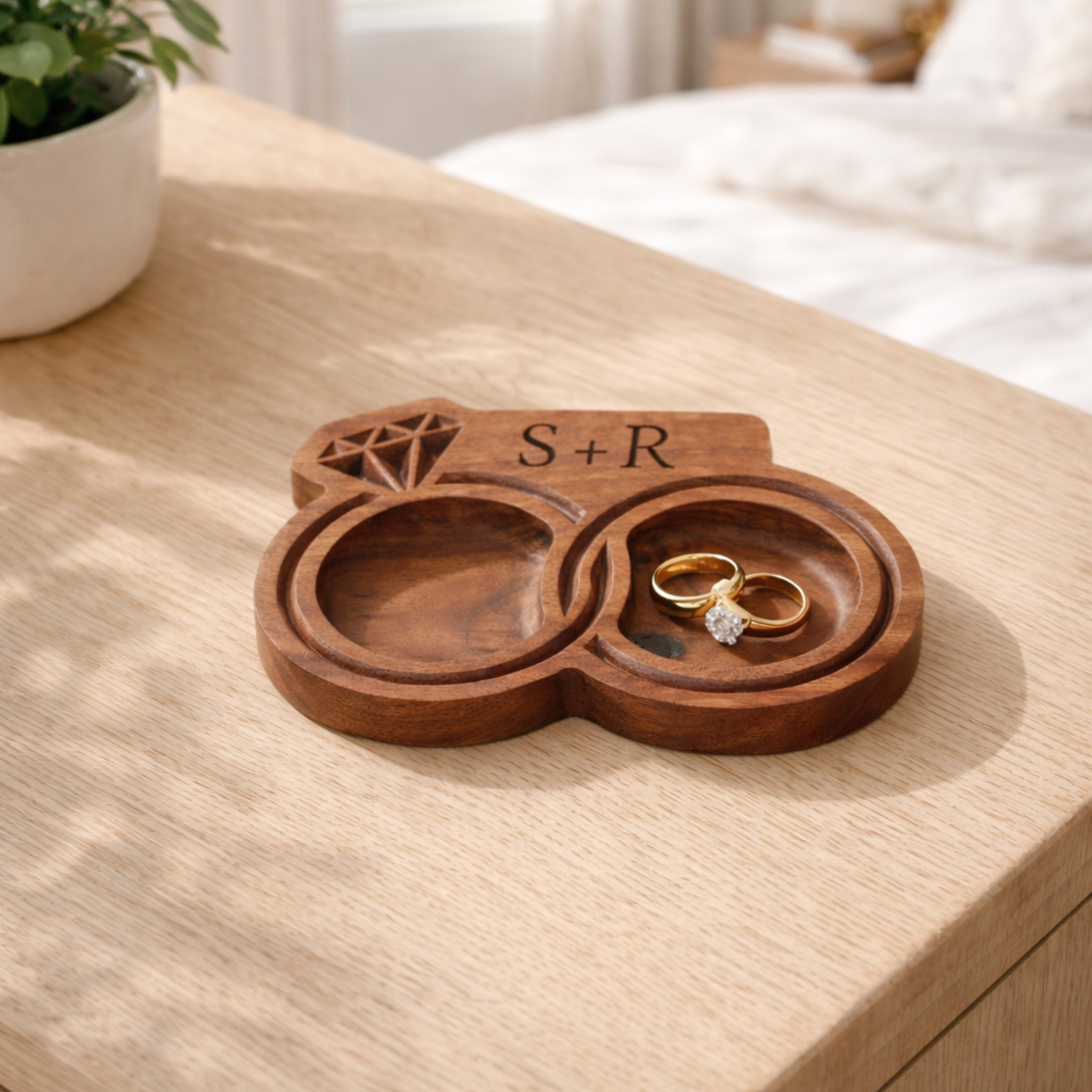 Personalized Wedding Ring & Jewelry Holder