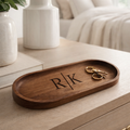 Personalized Walnut Catchall Valet Tray