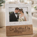 Personalized Marble & Wood Keepsake Photo Frame
