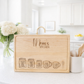 Personalized Conversion Chart Cutting Board - Maple