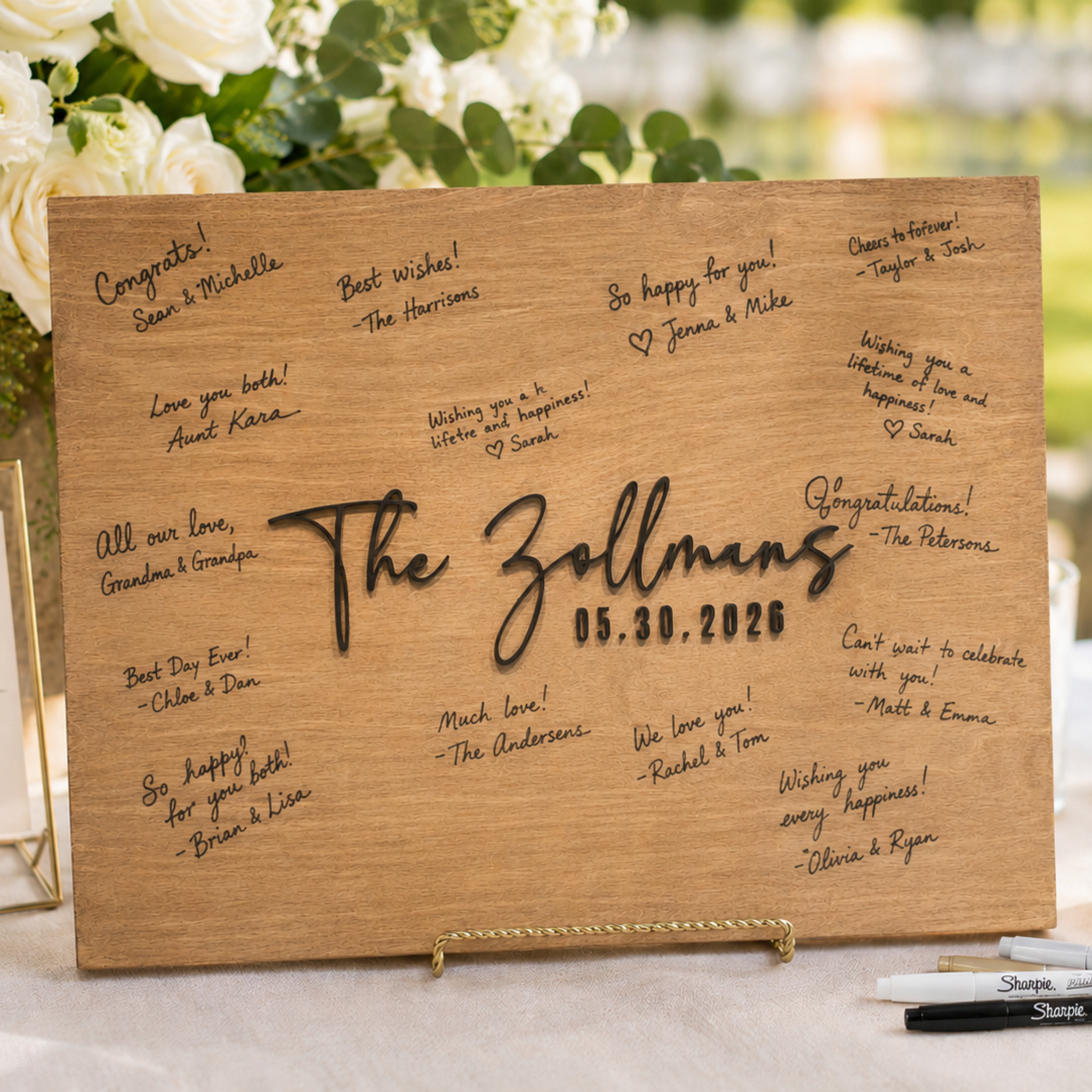 Personalized Wedding Guest Book Sign | Custom Wood Wedding Keepsake